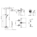Kohler K-99742K-C9-CP JULY拋光鍍鉻三路出水花灑淋浴柱 - 精緻金屬、持久耐用